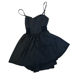 Black dress open back adjustable straps Medium